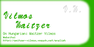vilmos waitzer business card